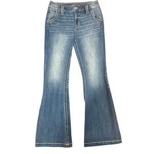 Miss Me High Rise Flare Jeans Women’s Size (size 29) Inseam 34 Medium Wash Denim